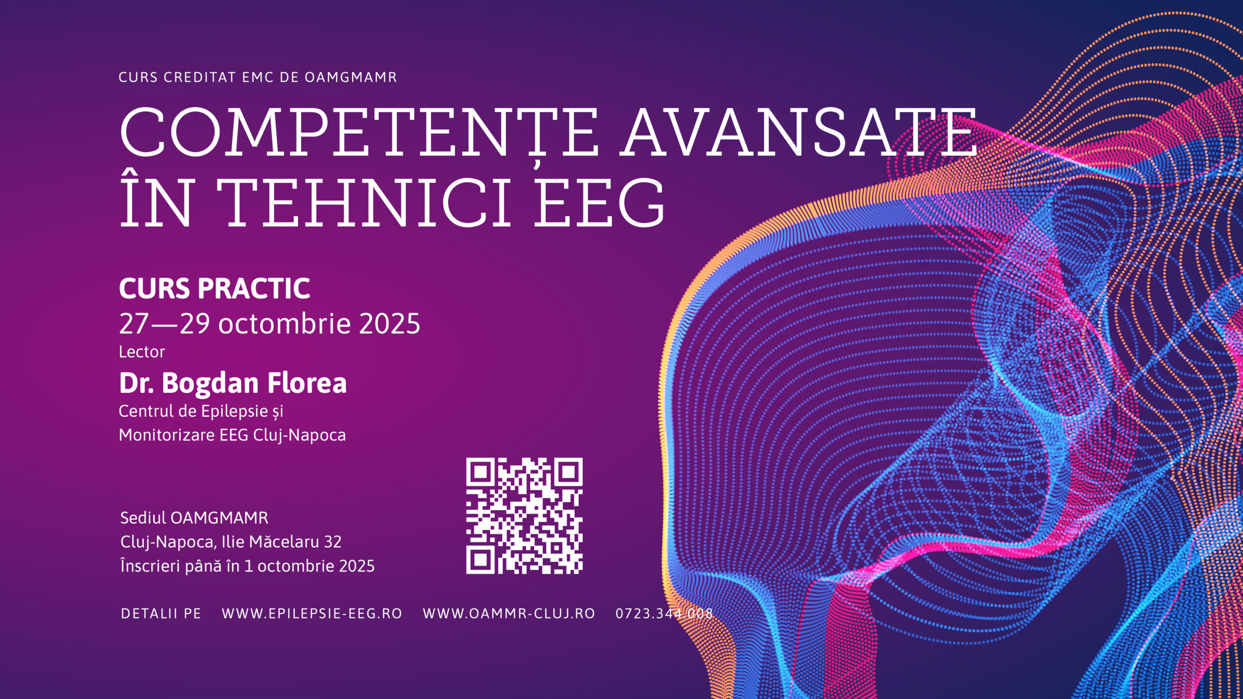 Curs “COMPETENTE AVANSATE IN TEHNICI EEG” 27-29 octombrie 2025
